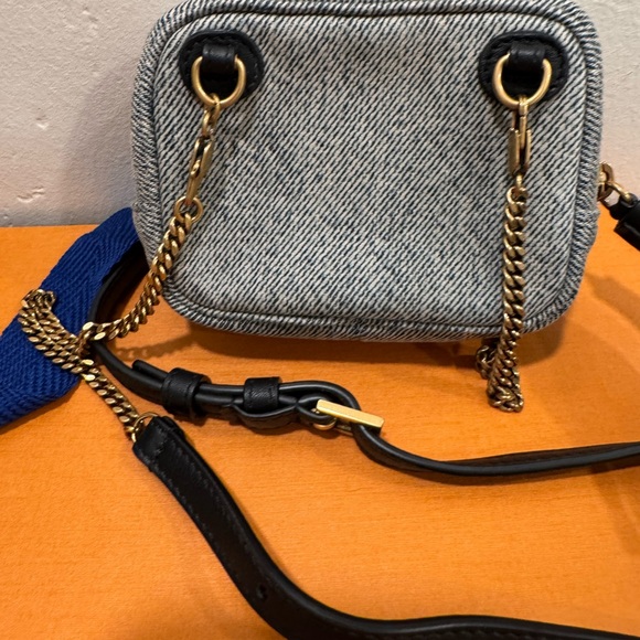 SOLD Saint Laurent denim Quilted Crossbody Bag - Picture 3 of 7